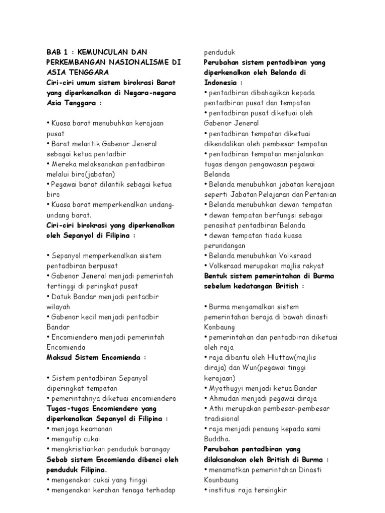 Nota Sejarah Tingkatan 5 Bab 1 9 Pdf