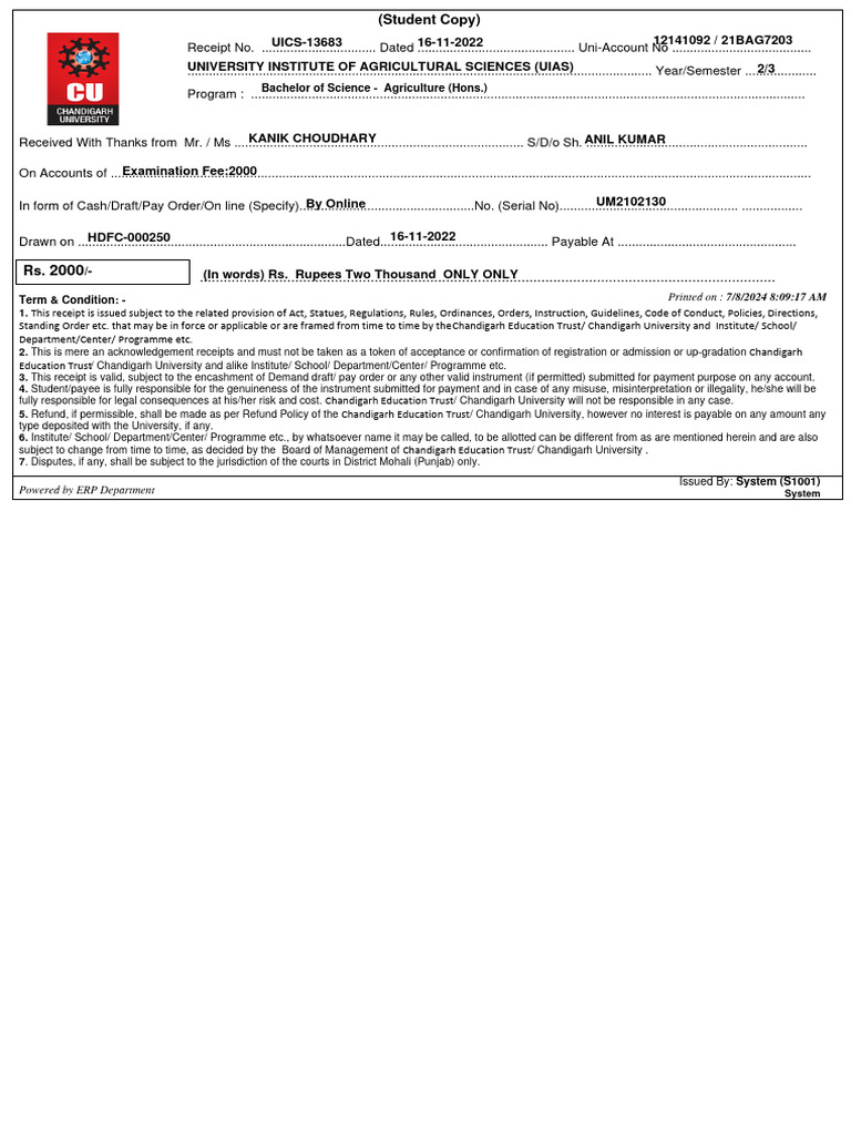 ReceiptPrint UICS-13683 | PDF | Payments | Receipt
