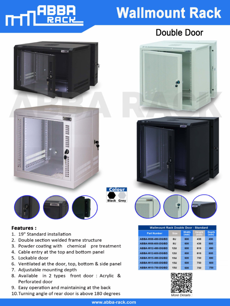 ABBA RACK Wallmount Rack Double Door | PDF
