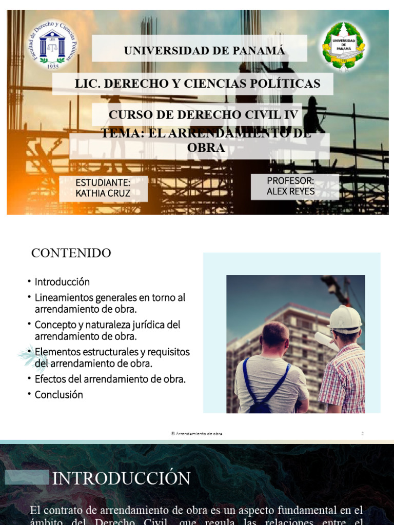Contrato de Arrendamiento de Obra | PDF | Propiedad | Derecho civil ...