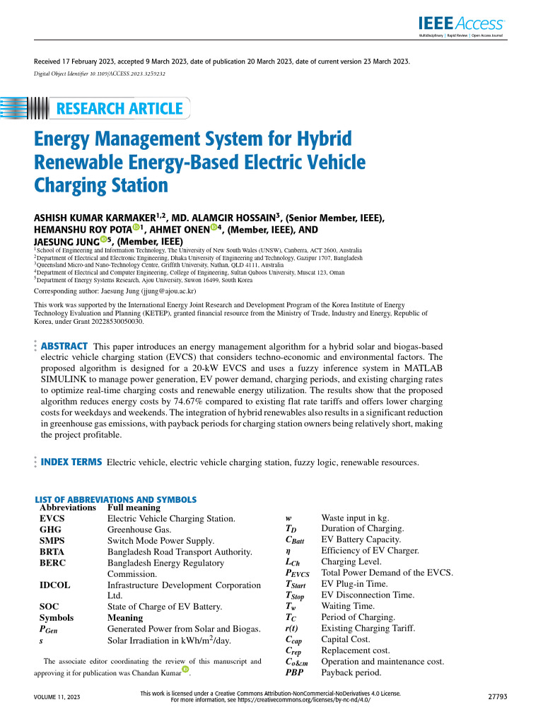 Energy Management for Hybrid EV Charging | PDF | Electric Vehicle ...