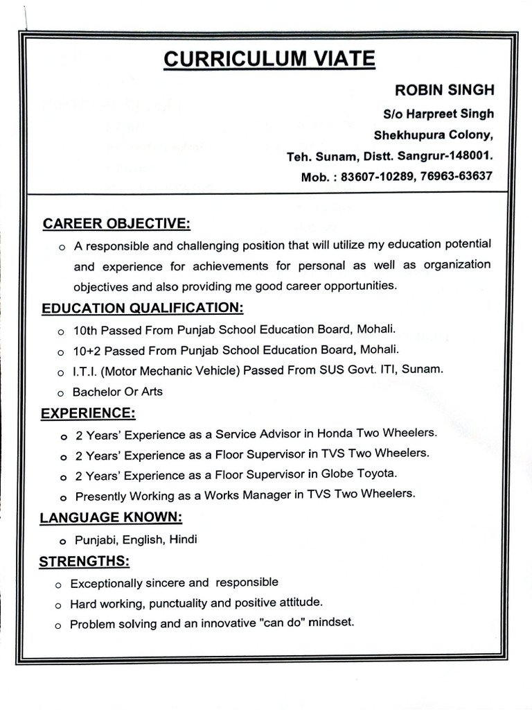 Robin Resume | PDF