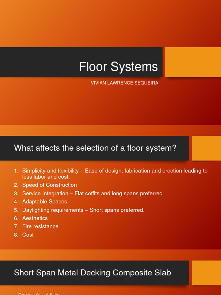 Floor System Selection Guide | PDF | Precast Concrete | Concrete