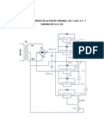 CIRCUITO ELECTRÓNICO DE LA FUENTE VARIABLE  12V