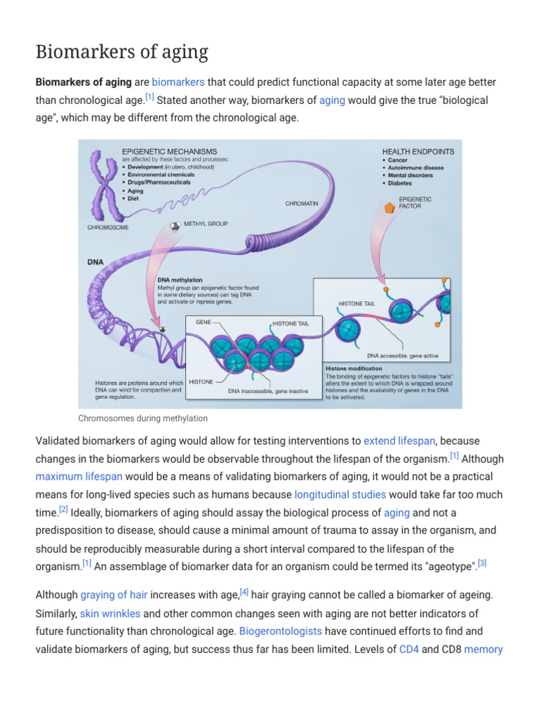 Biomarkers of Aging and Epigenetics | PDF | Biological Processes ...