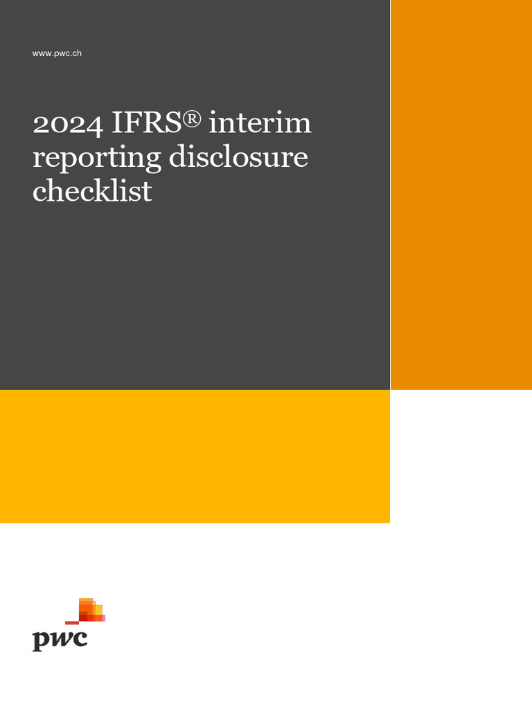 2024 IFRS Interim Disclosure Checklist | PDF | Fair Value ...