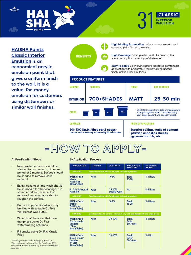 Haisha Paints Application Guide | PDF | Paint | Plaster