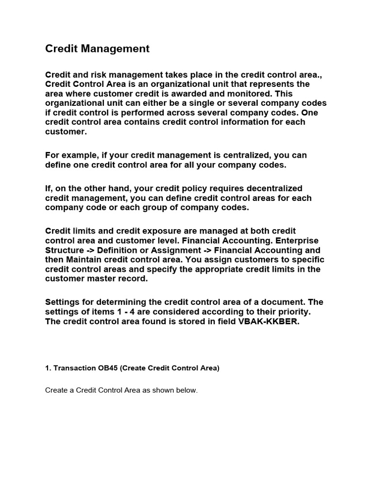 Credit Management and Control Processes | PDF | Invoice | Economies