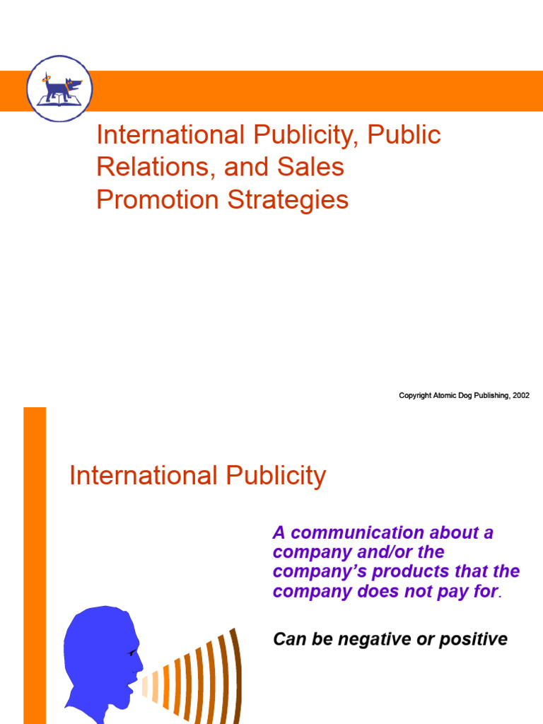 International Promotion Strategies | PDF | Sales | Market (Economics)