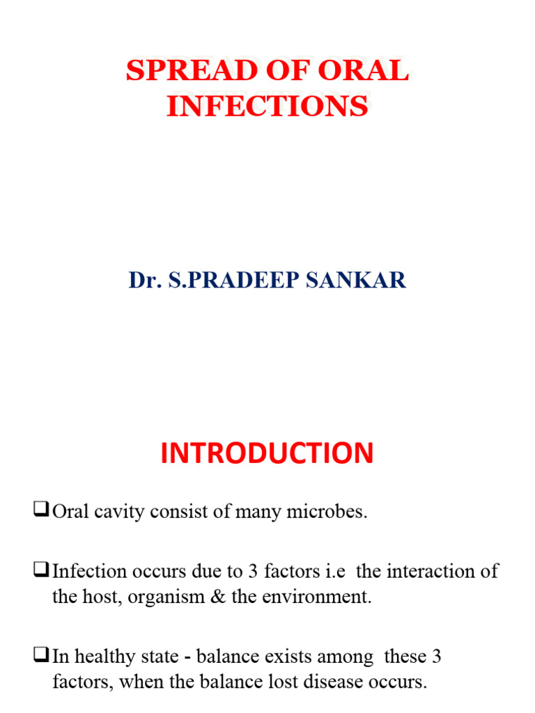 Oral Infection and Cellulitis Overview | PDF | Infection | Health Sciences