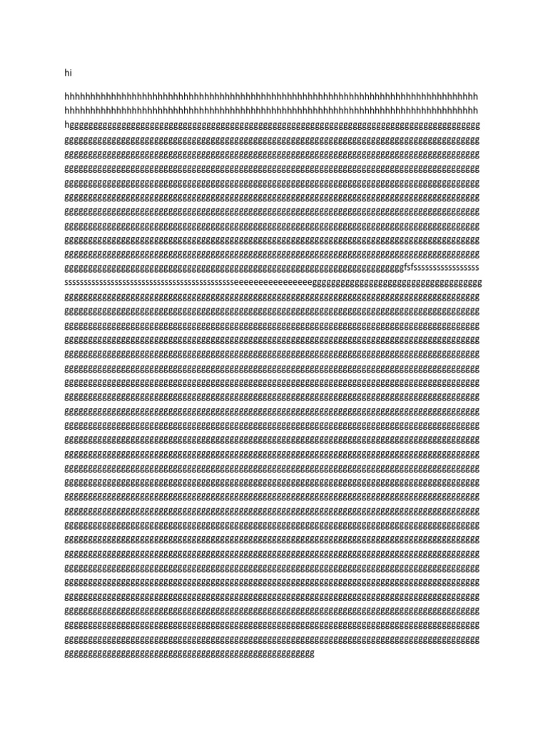 Text Document with Repeated Characters | PDF