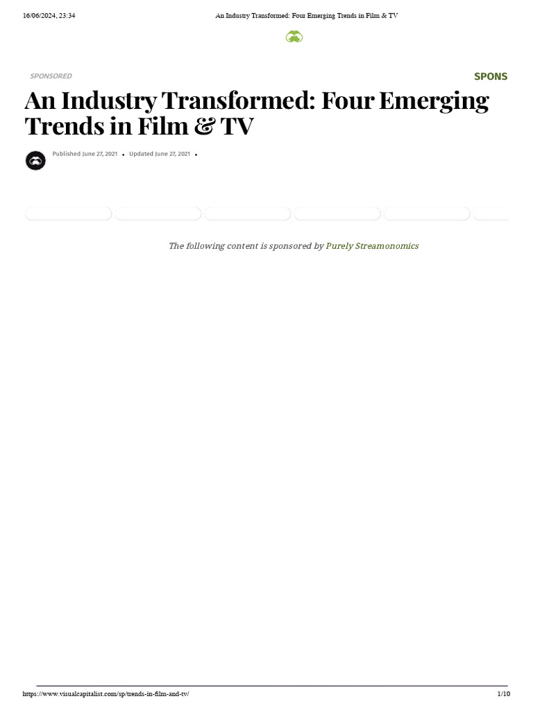 An Industry Transformed - Four Emerging Trends in Film & TV | PDF ...
