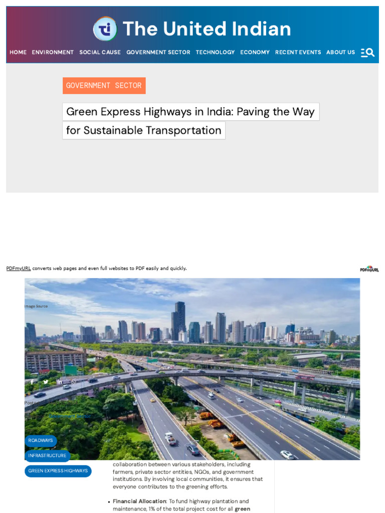 Green Express Highway | PDF | Infrastructure | Sustainability