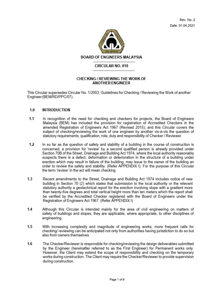 Guidelines for Engineering Work Review | PDF | Engineer | Safety