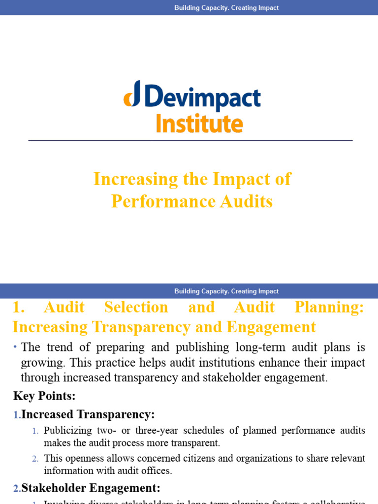 Enhancing Performance Audit Impact | PDF | Audit | Social Media