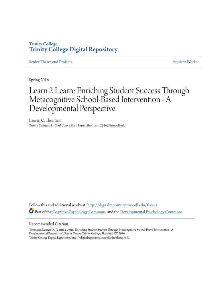 7 Efe | PDF | Metacognition | Self Efficacy