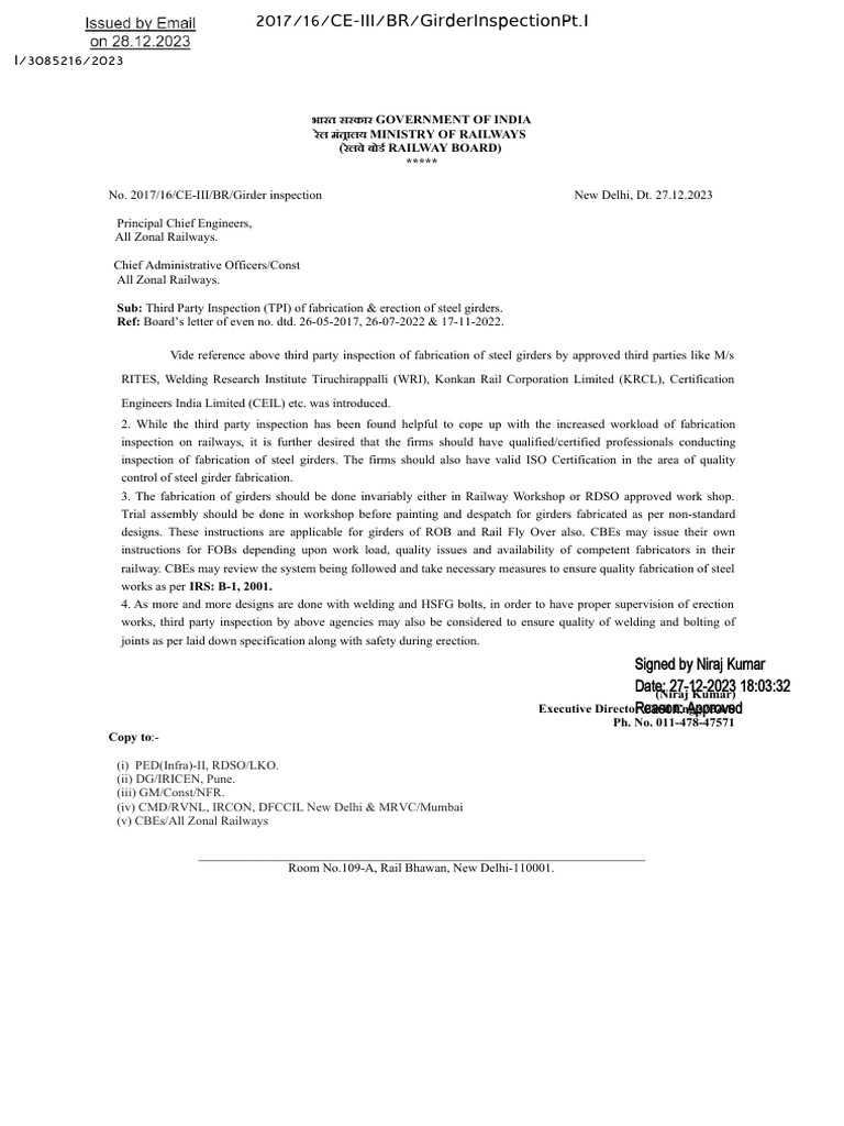 TPI Guidelines for Steel Girder Inspection | PDF | Railway Companies ...