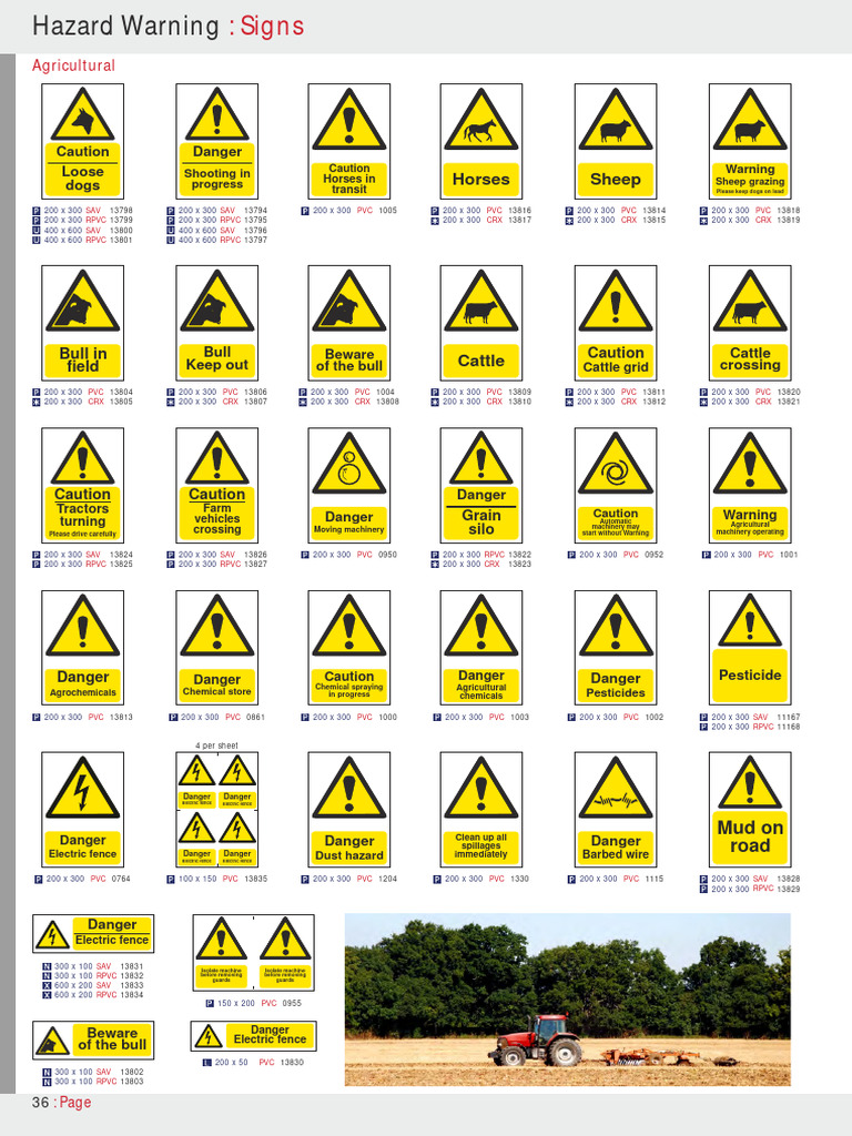 Agricultural Hazard Warning Signs | PDF | Food Industry | Agriculture