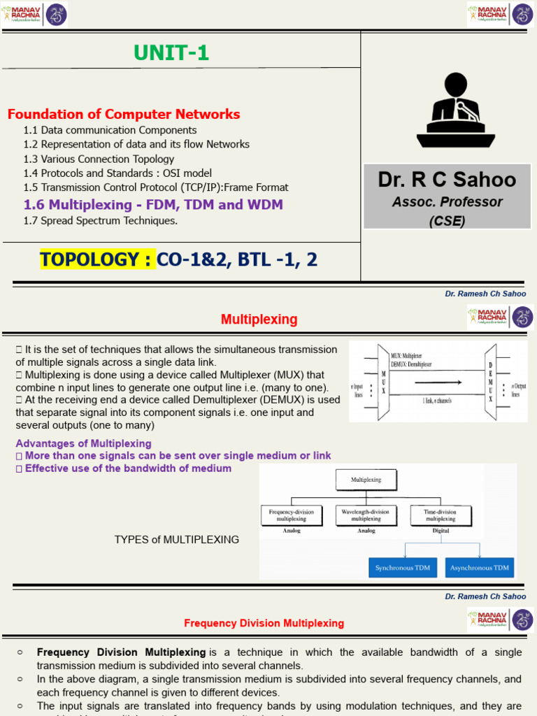 UNIT 1 - 1707324621 - 5000665 - Presentation4 | PDF | Multiplexing ...