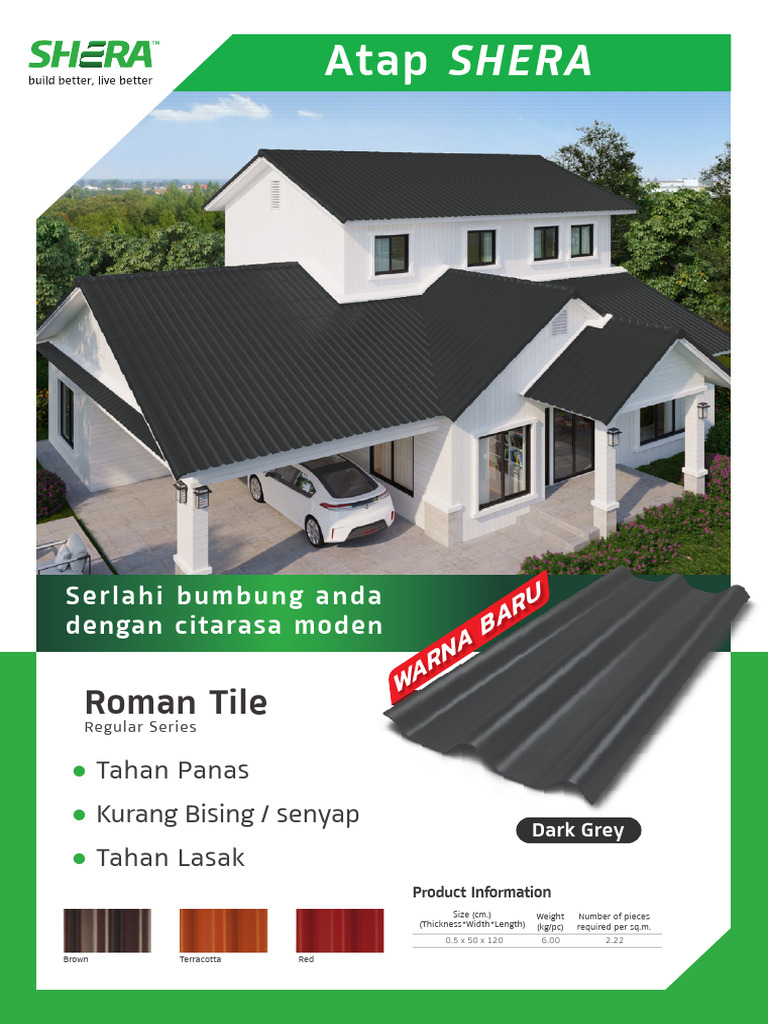 Atap SHERA: Panduan Pemasangan dan Warna | PDF