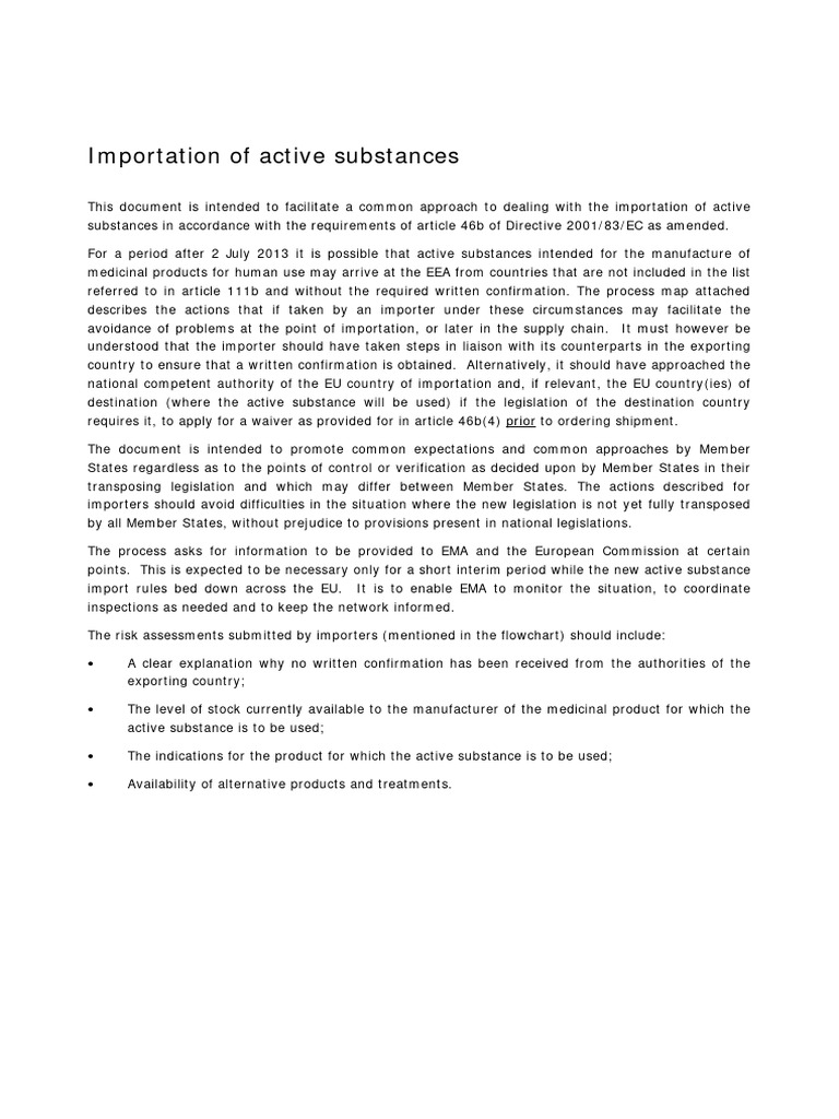 2013 06 Api Importprocess Pdf European Union European Integration