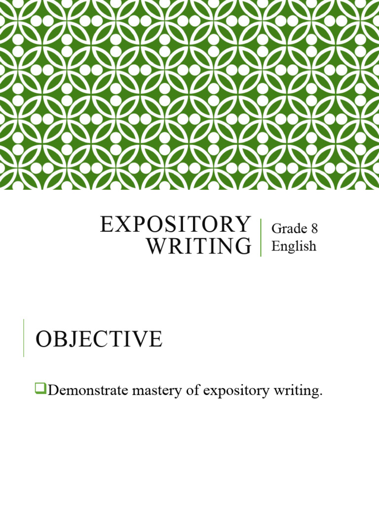 Mastering Expository Writing for Grade 8 | PDF | Essays | Paragraph