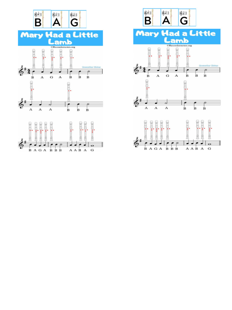 Rekoder Mary Had A Little Lamb Pdf