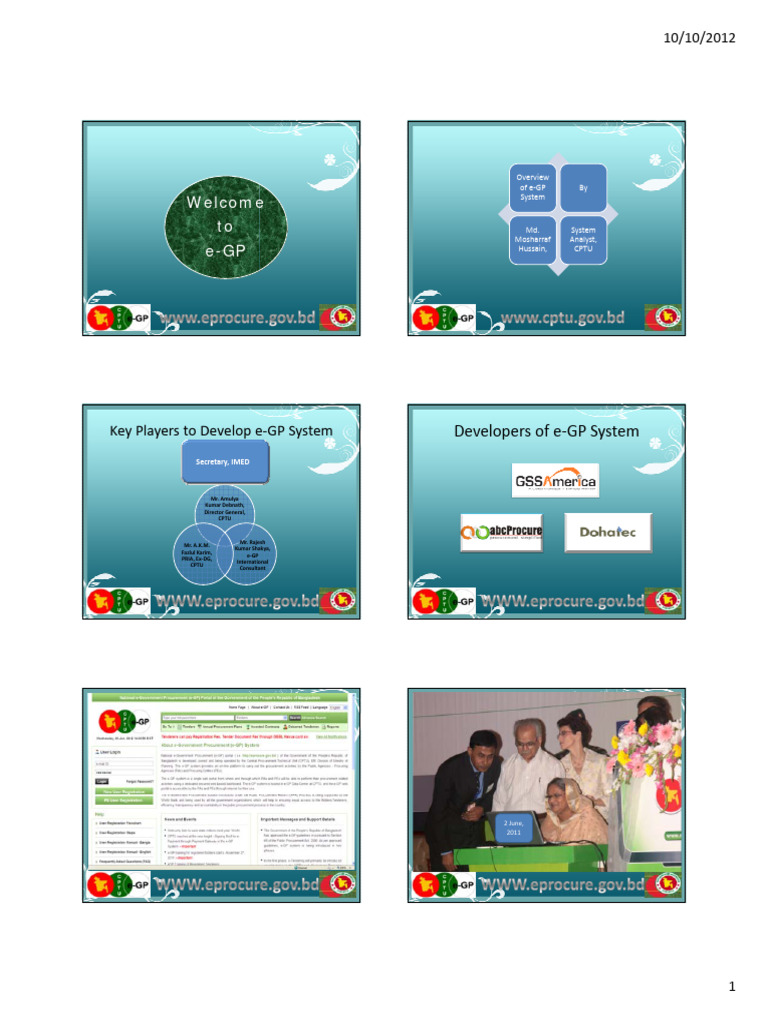 eGP System Overview | PDF | Payments | Software
