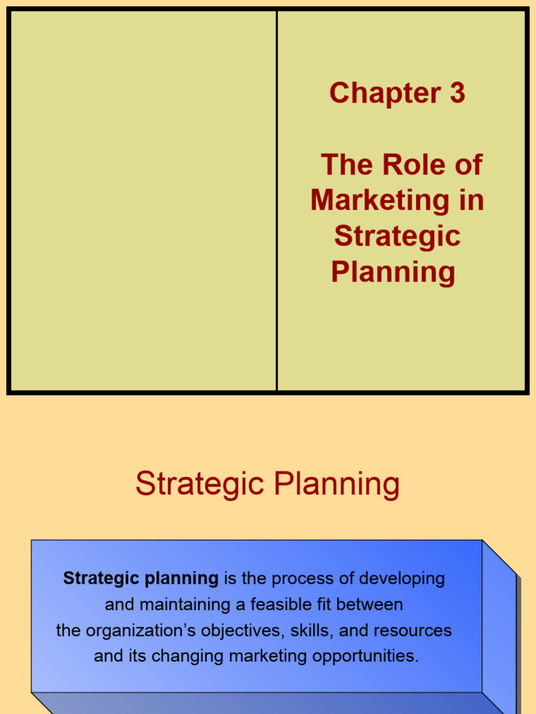 Marketing's Role in Strategic Planning | PDF | Strategic Management ...