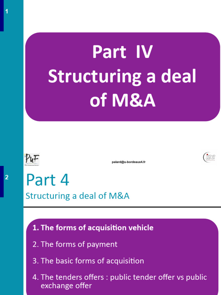 M&A Deal Structuring Overview | PDF | Consolidation (Business ...