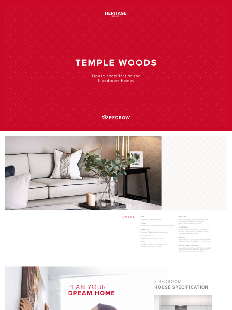 Temple Woods House Specification Sheet 3 Bedroom Homes | PDF | Bathroom ...