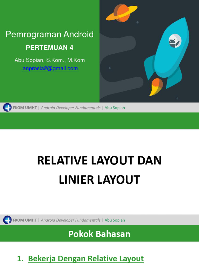 Pertemuan 4-Relative Layout Dan Linier Layout | PDF