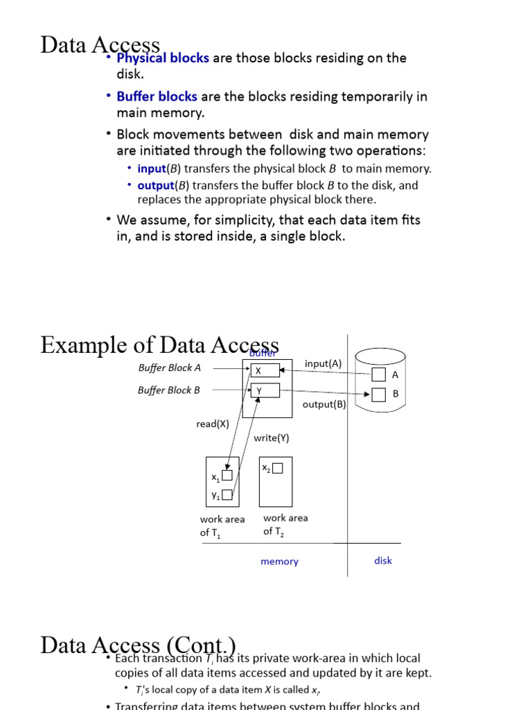Data Access and Recovery Mechanisms | PDF | Database Transaction | Data ...