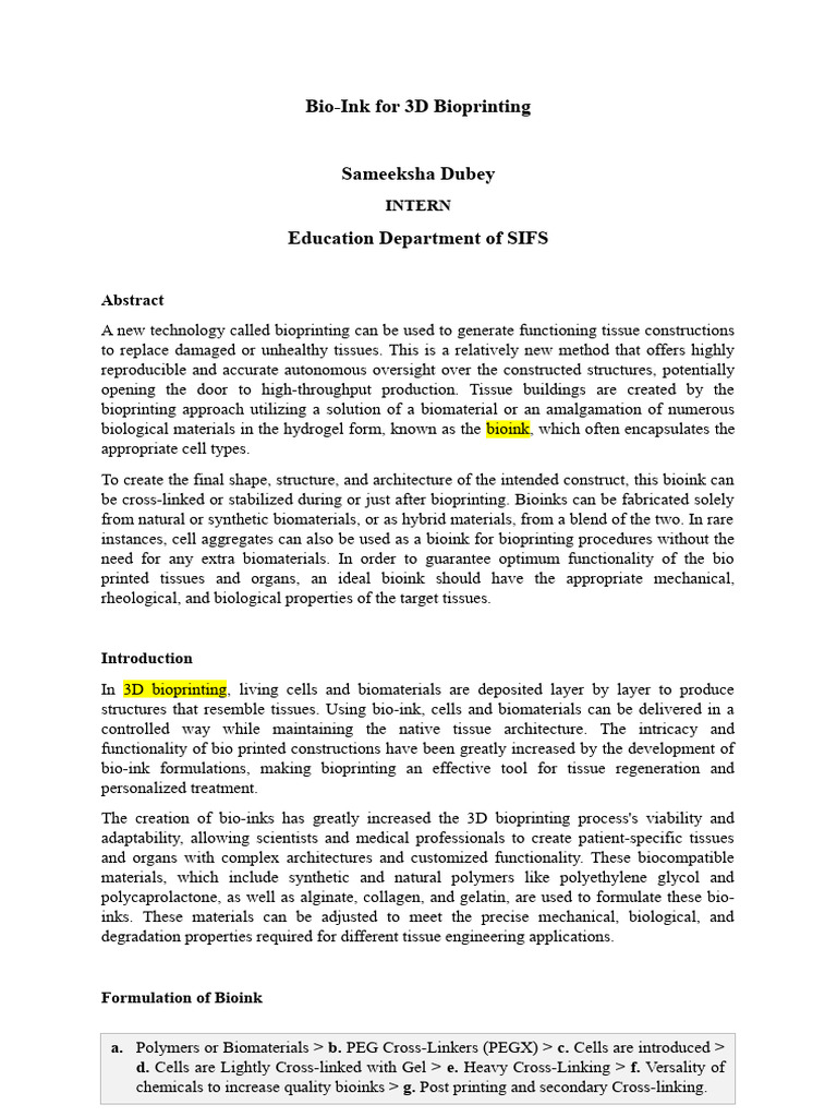 Bio printing pdf materials physical sciences