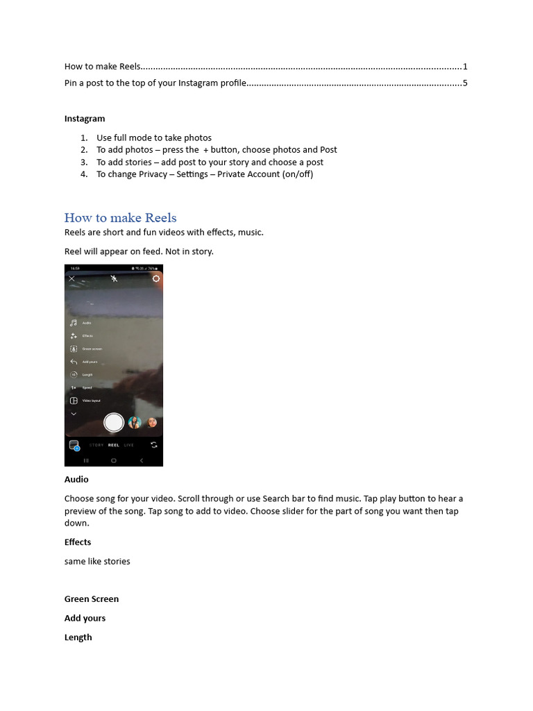How to Create Engaging Instagram Reels | PDF