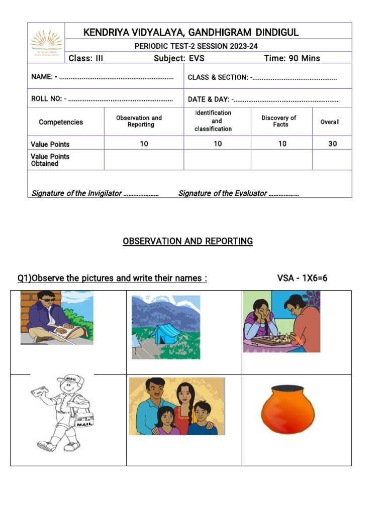 Class Iii Evs Pt 2 For Retest Ok Pdf Botany Plants