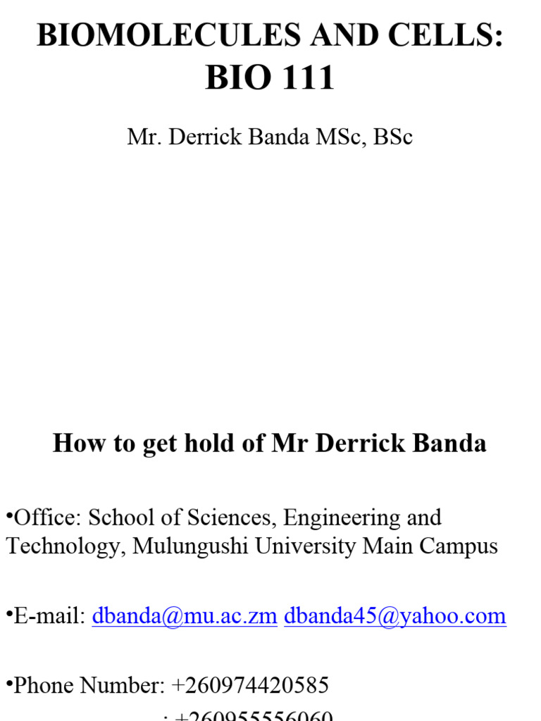BIO 111 Lecture 6-Proteins | PDF | Amino Acid | Protein Structure