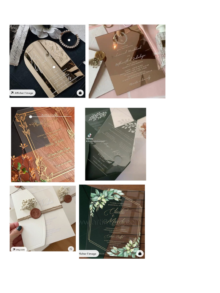 Invitations en Acrylic | PDF