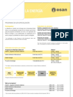 Hoja Informativa de Los Programas de Alta Especialización de La Maestría en Gestión de La Energía