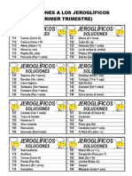 Soluciones Jeroglíficos Primer Trimestre