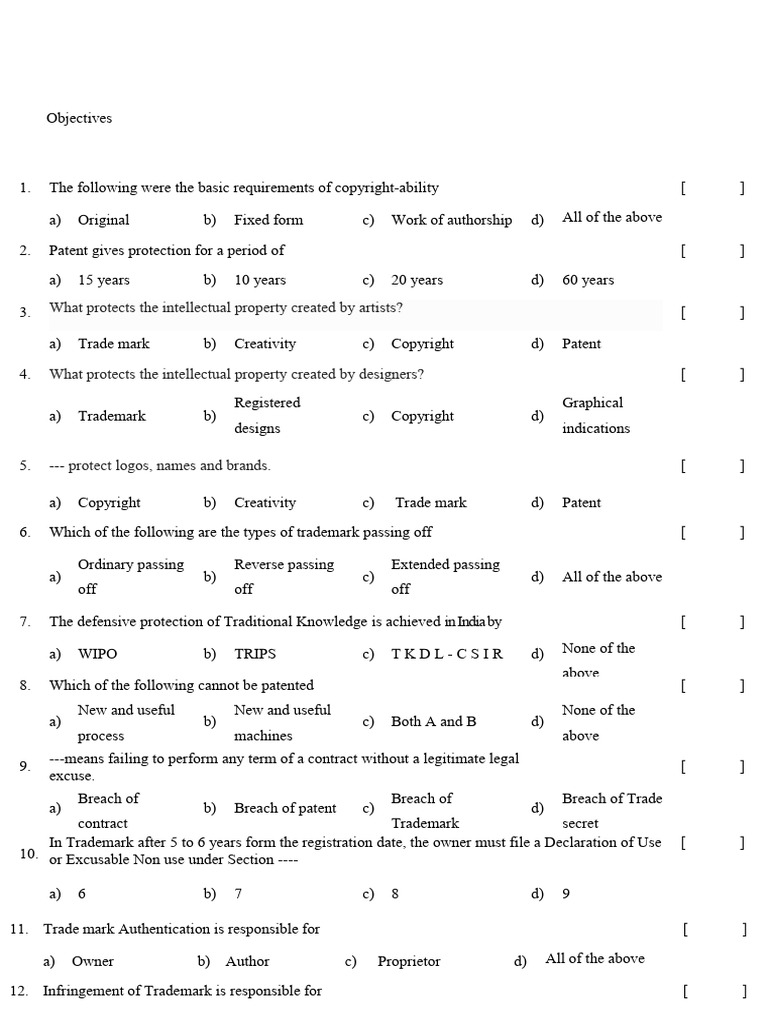 Ipr Imp Pdf Trademark Intellectual Property
