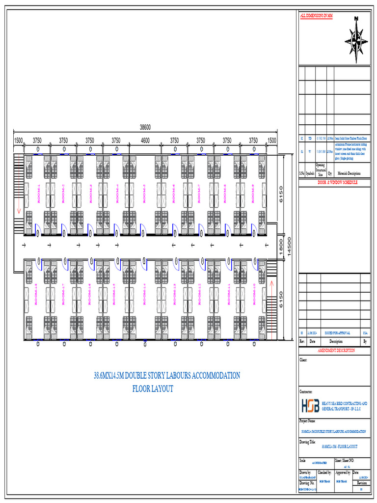 Double Story Labour Accommodation Plan | PDF | Buildings And Structures ...
