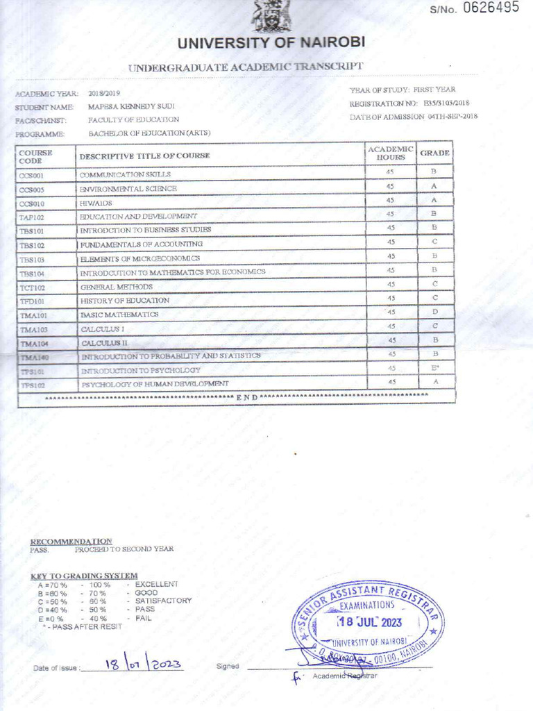 Transcript Sudi | PDF