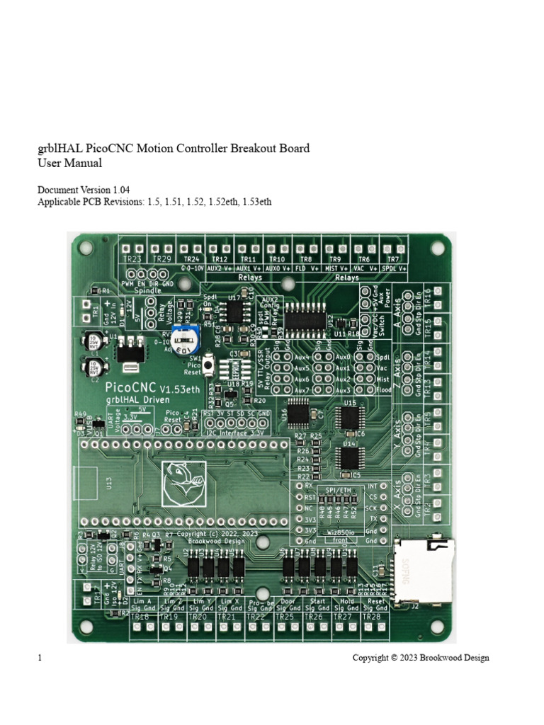 PicoCNC grblHAL Controller Manual | PDF | Relay | Electrical Connector