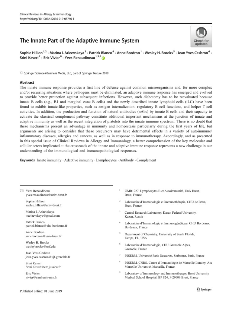 Innate and Adaptive Immunity Insights | PDF | Immune System | Adaptive ...