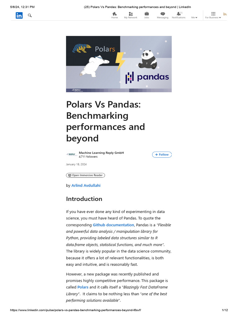 Polars Vs Pandas - Benchmarking Performances and Beyond - LinkedIn ...