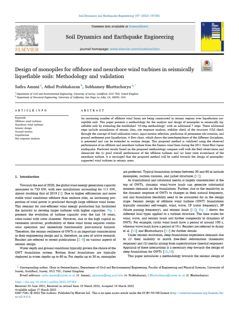 Seismic Design of Monopiles for Wind Turbines | PDF | Wind Power ...