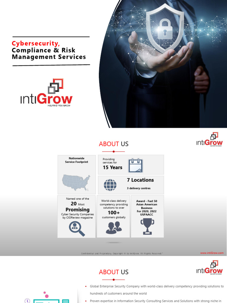 intiGrow: Cybersecurity Solutions Overview | PDF | Security | Computer ...