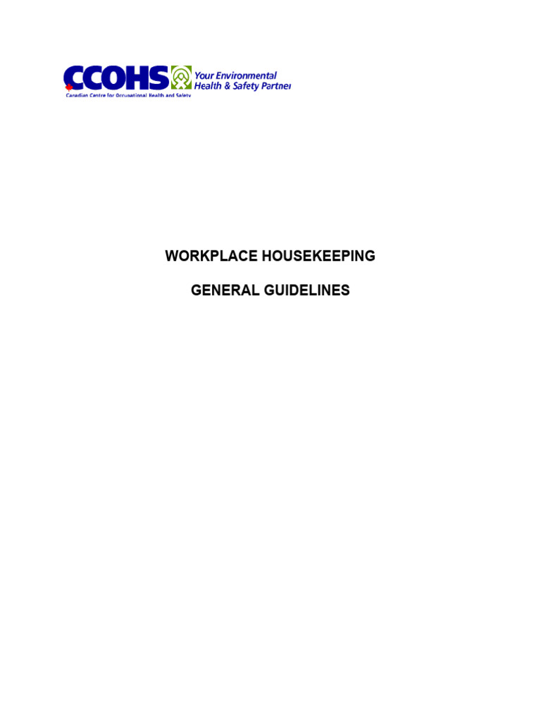 Workplace Housekeeping English Language PDF Housekeeping Deep