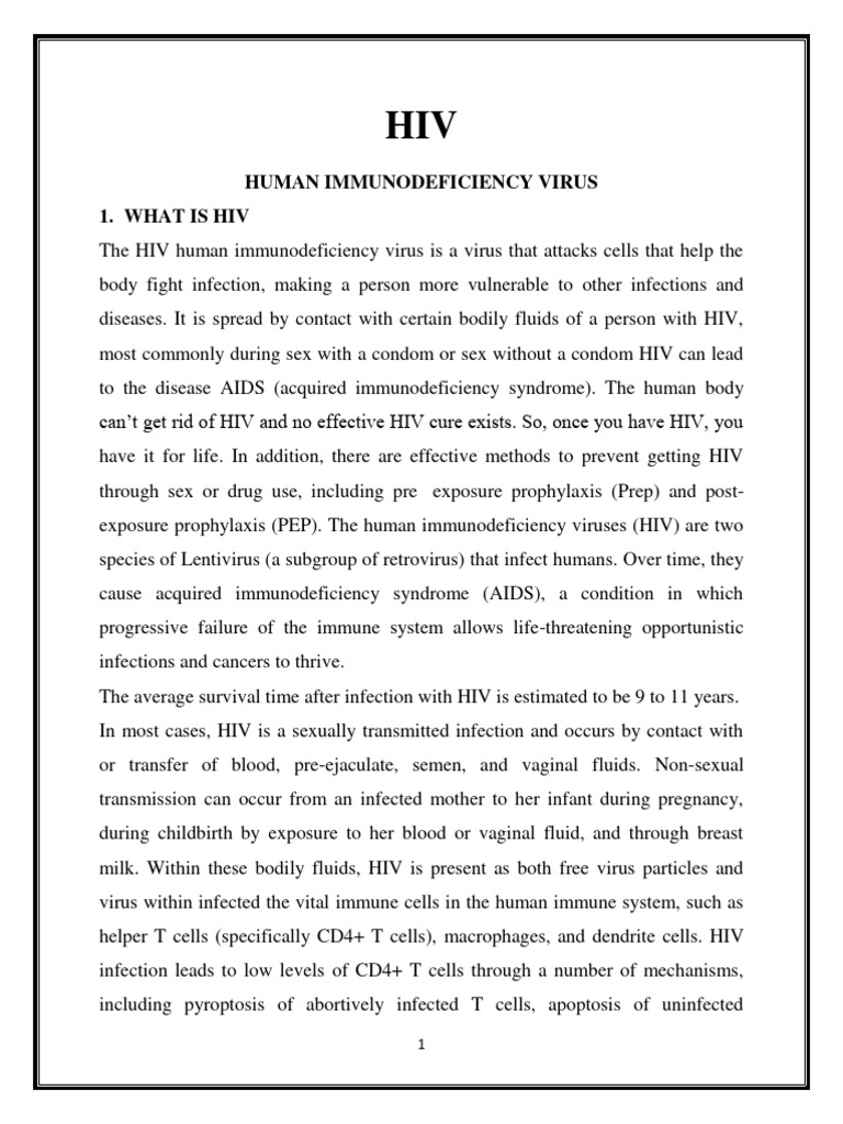 HIV | PDF | Hiv | Hiv/Aids